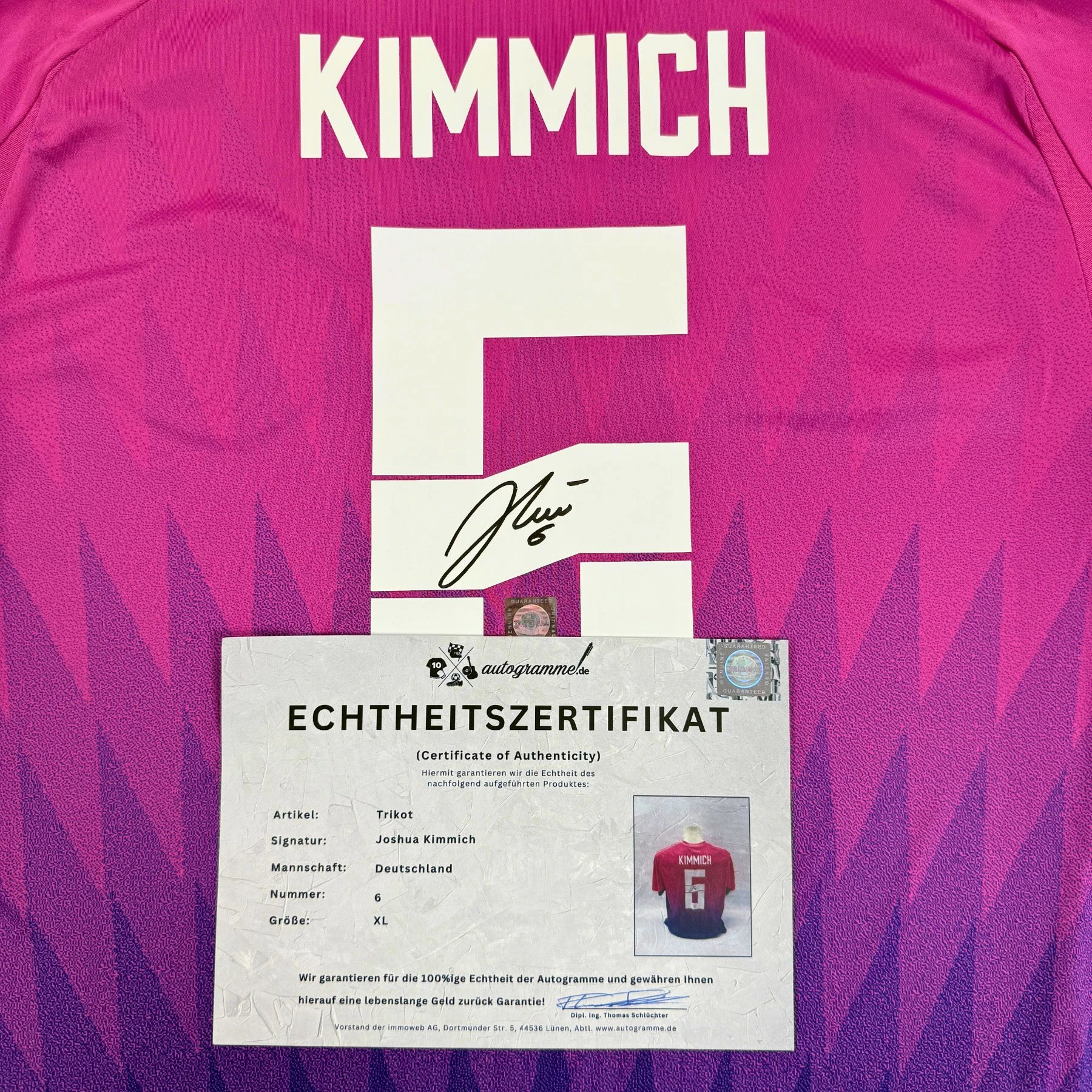 Germania Maglia Away 2024-2025 #6 Kimmich (Firmato)