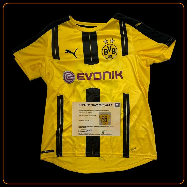 Dortmund Heimtrikot 2016-2017 #33 Weigl (Unterzeichnet)