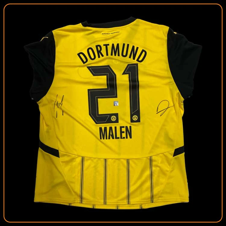 Dortmund Maglia Home 2024-2025 #21 Malen (Firmato Malen & Sahin)