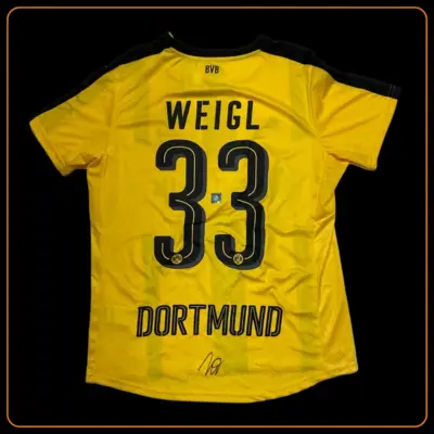 Dortmund Heimtrikot 2016-2017 #33 Weigl (Unterzeichnet)